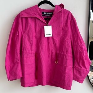 NEW WITH TAGS jacquemus dress cropped layered shell hooded jacket